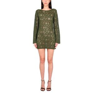 GCDS Women's Logo Knit Mini Dress Women MILITARY GREEN Dresses